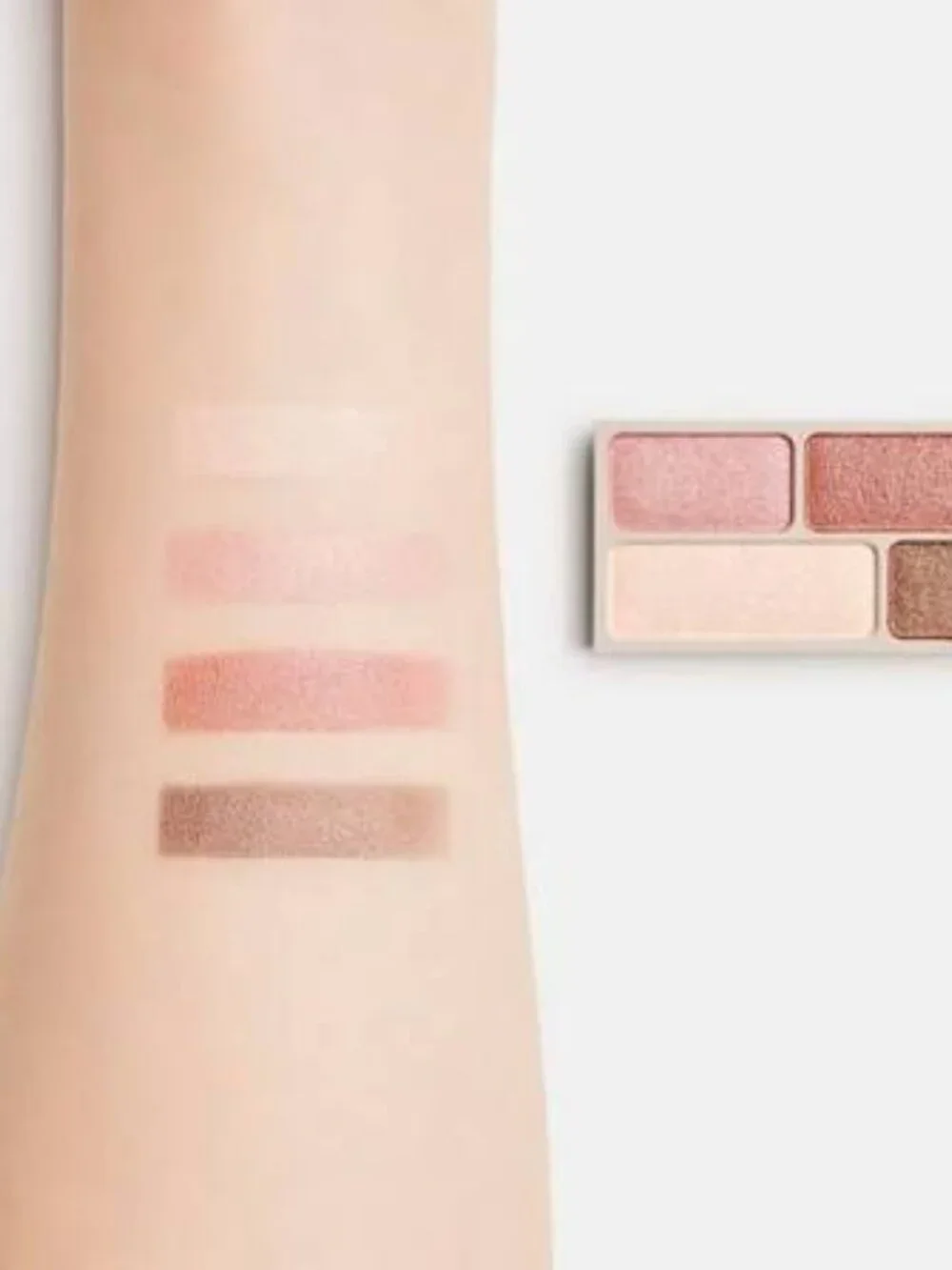 MUJI Eyeshadow Palette 03 Smoky Pink + Lip Gloss 02 Pink Beige Set Japan New